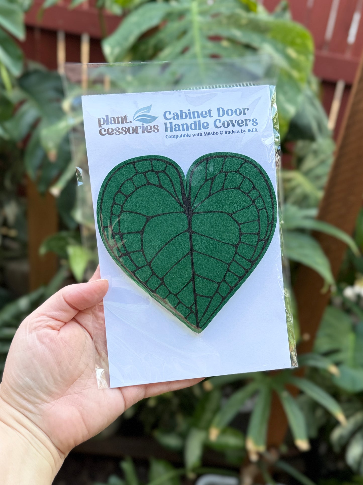 Anthurium Crystallinum Leaf Cabinet Handle Cover