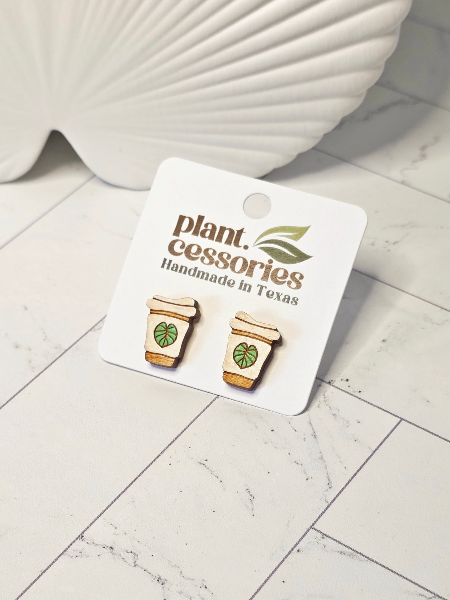Coffee & Plants Earrings