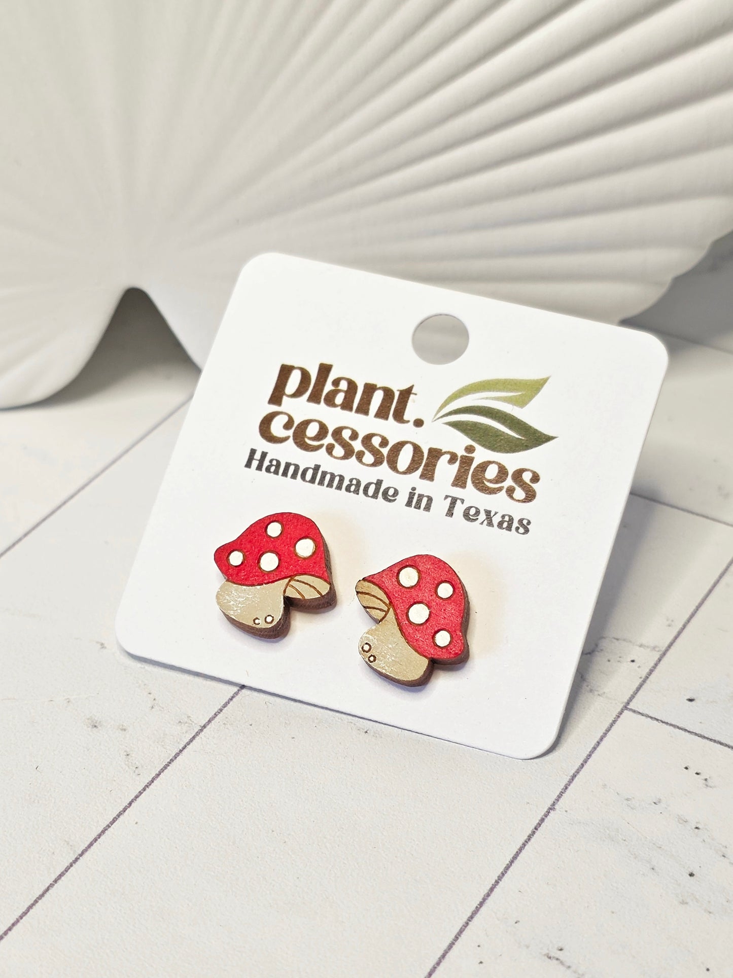 Little Spotted Mushroom Earrings