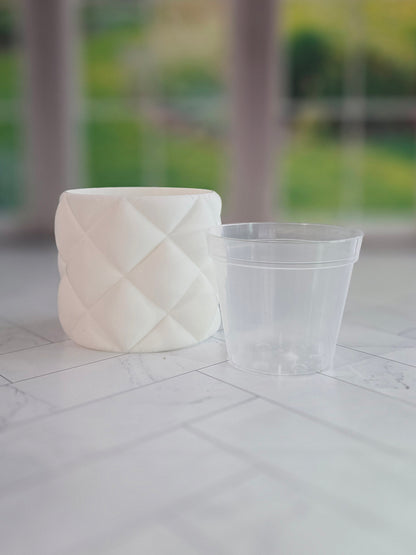 Plush Pillow Round Textured Planter