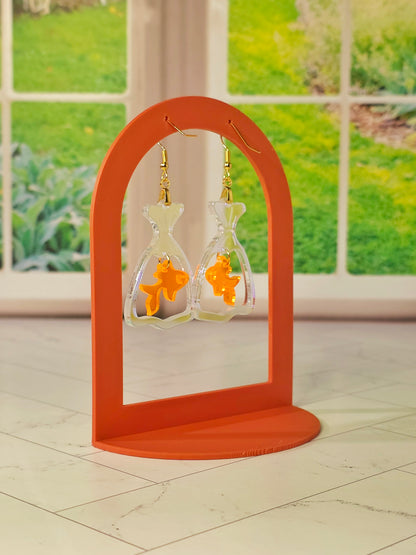 Iridescent Goldfish Earrings