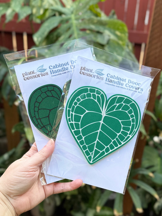 Anthurium Crystallinum Leaf Cabinet Handle Cover