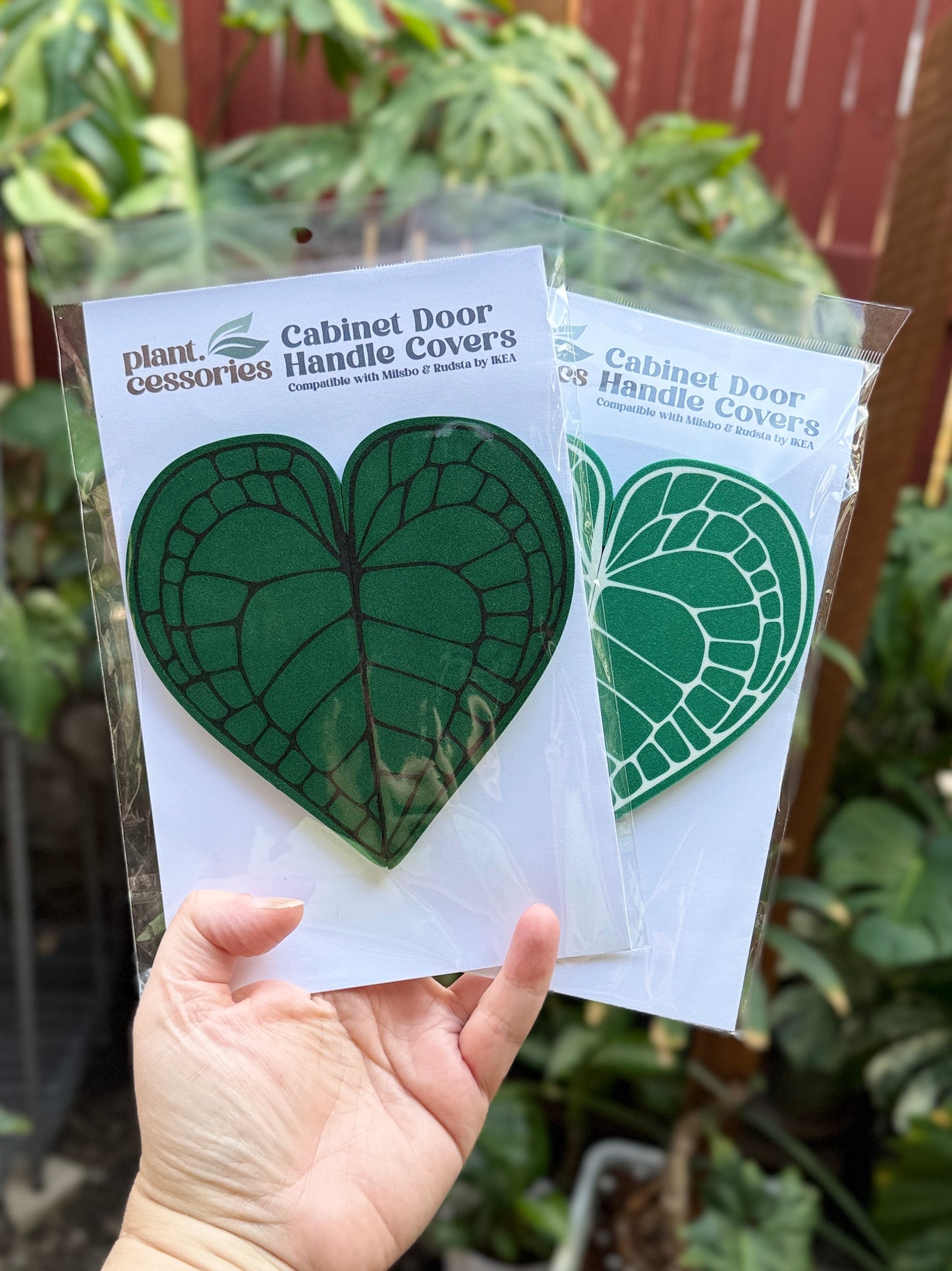 Anthurium Crystallinum Leaf Cabinet Handle Cover