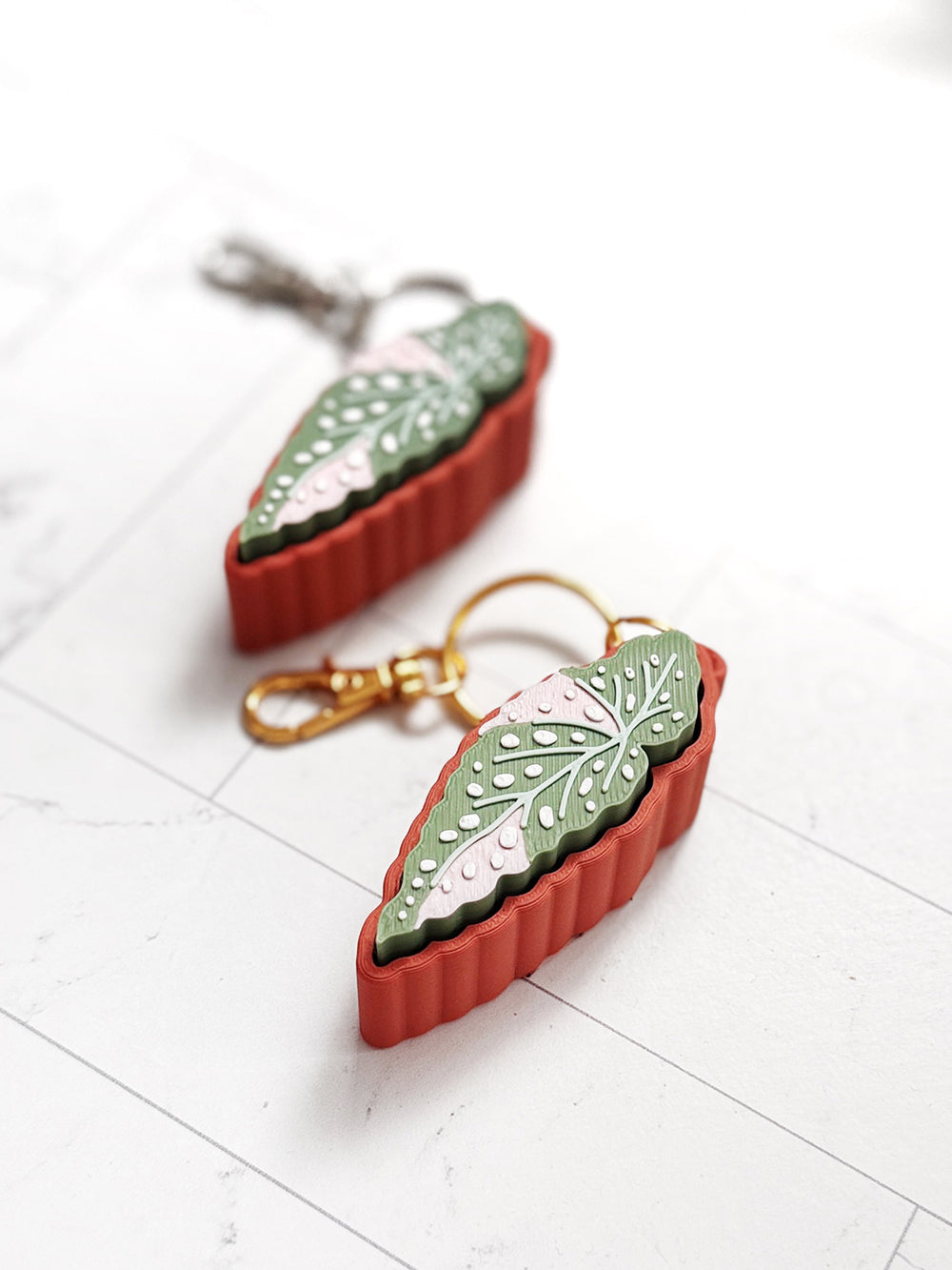 Plant Edition Fidget Clicker Keychains