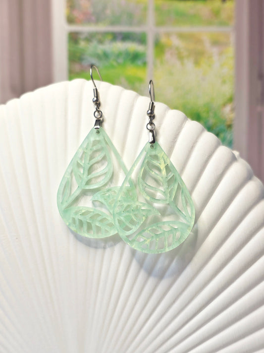 Teardrop Leaf Earrings