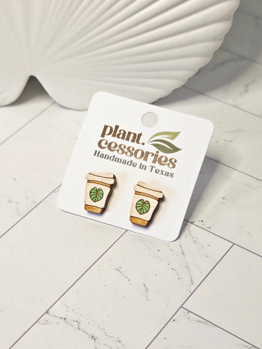 Coffee & Plants Earrings