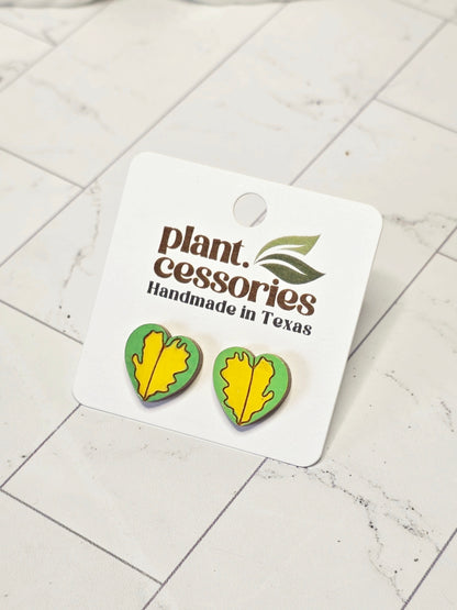 Hoya Kerrii Inner Variegated Earrings