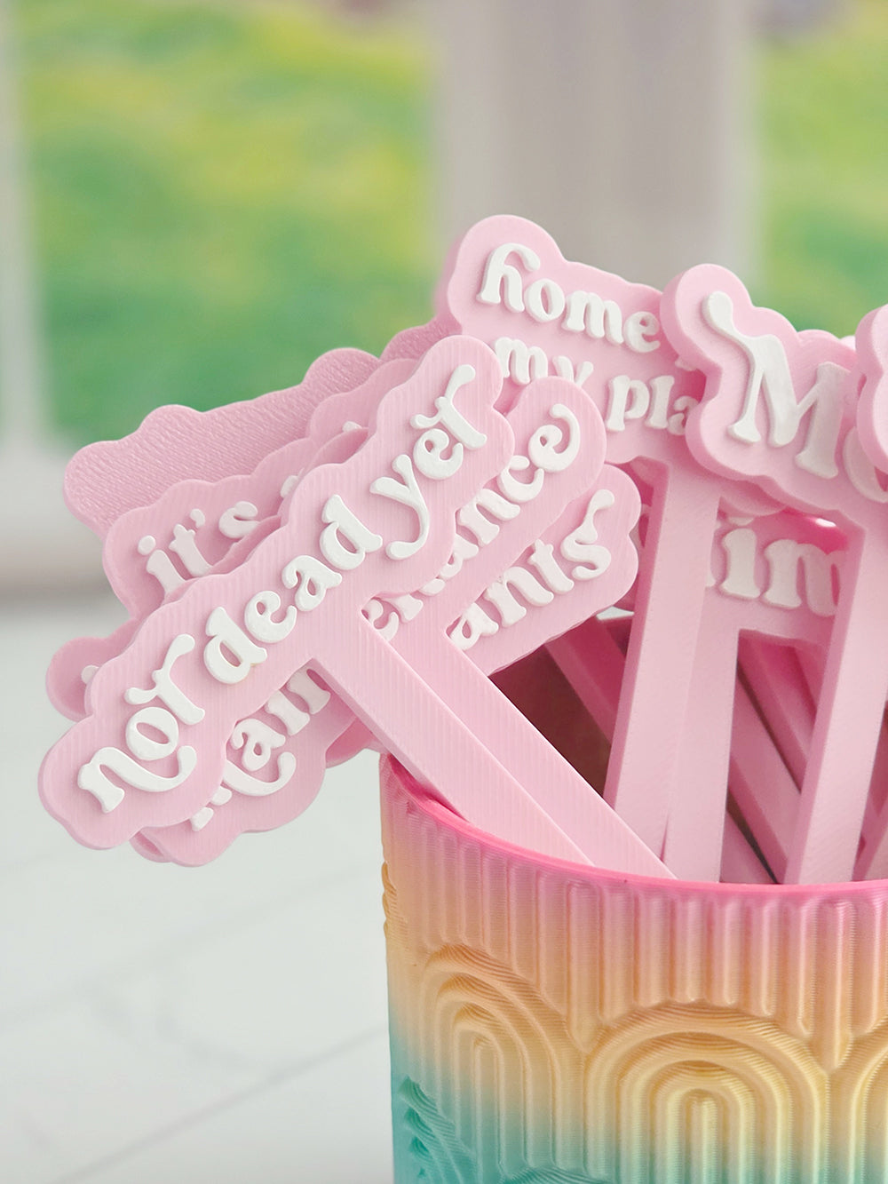 Cute Quote Markers for Houseplants