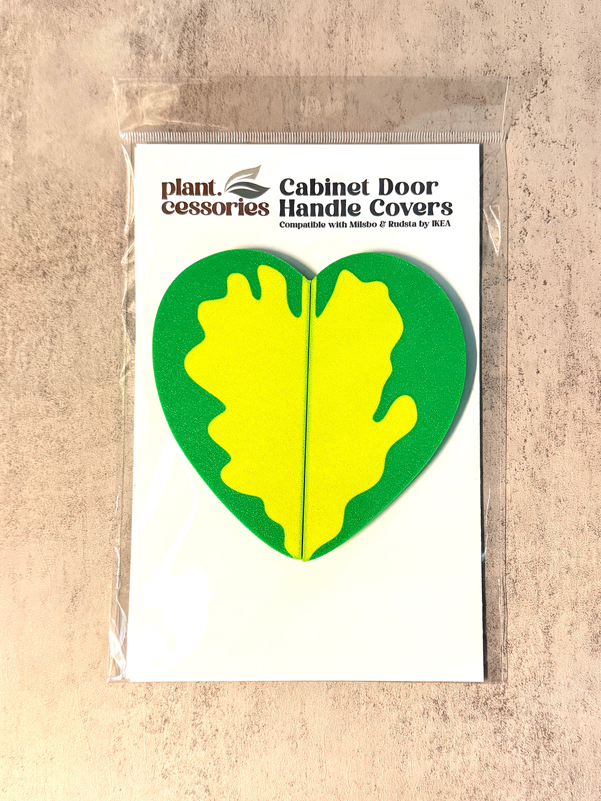 Variegated Hoya Kerii Leaf Cabinet Handle Cover