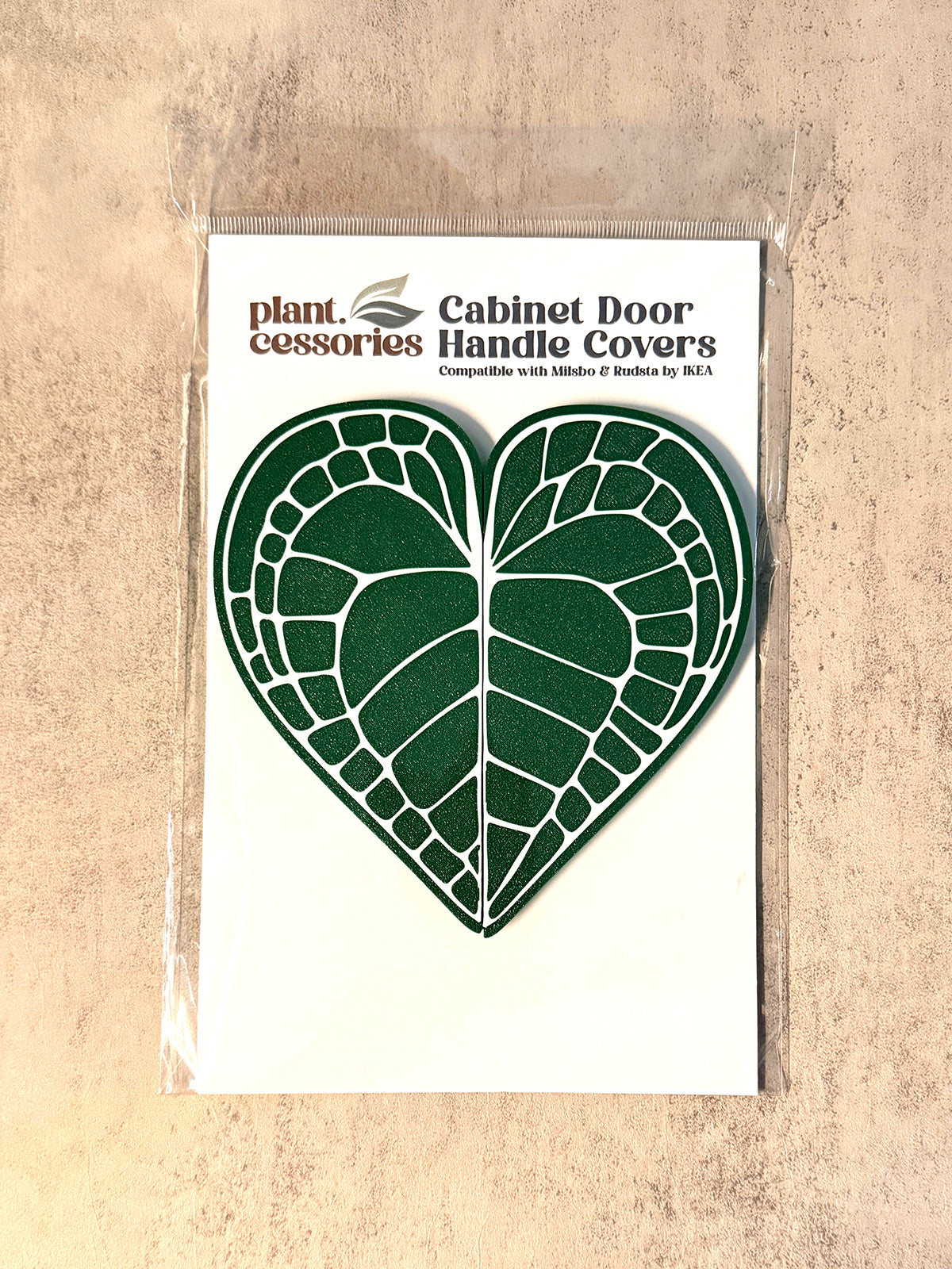 Anthurium Crystallinum Leaf Cabinet Handle Cover