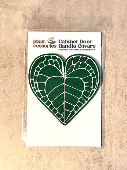 Anthurium Crystallinum Leaf Cabinet Handle Cover