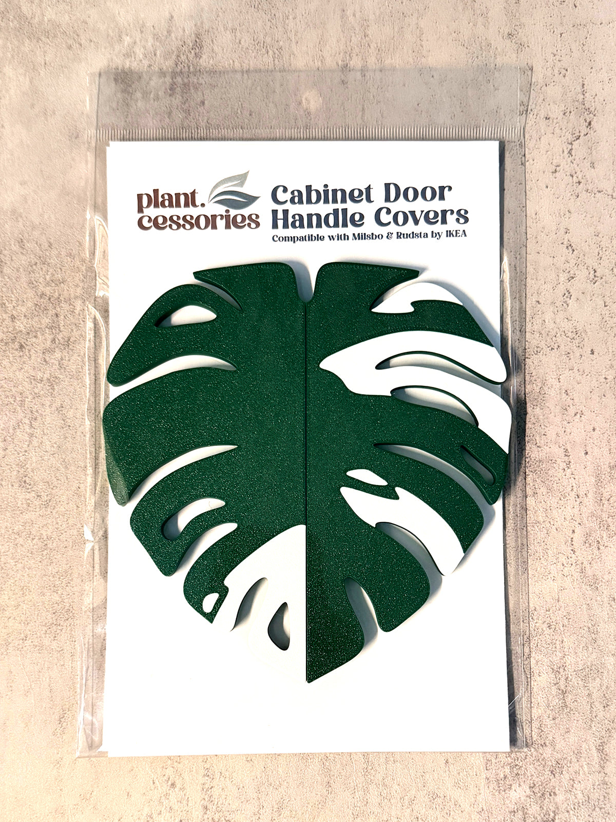 Monstera Albo Leaf Cabinet Handle Cover
