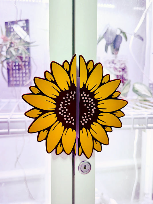 Sunflower Greenhouse Cabinet Handle Covers