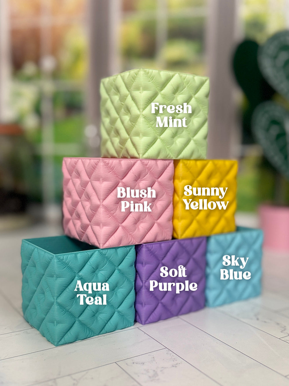 Pleated Texture Modern Planter